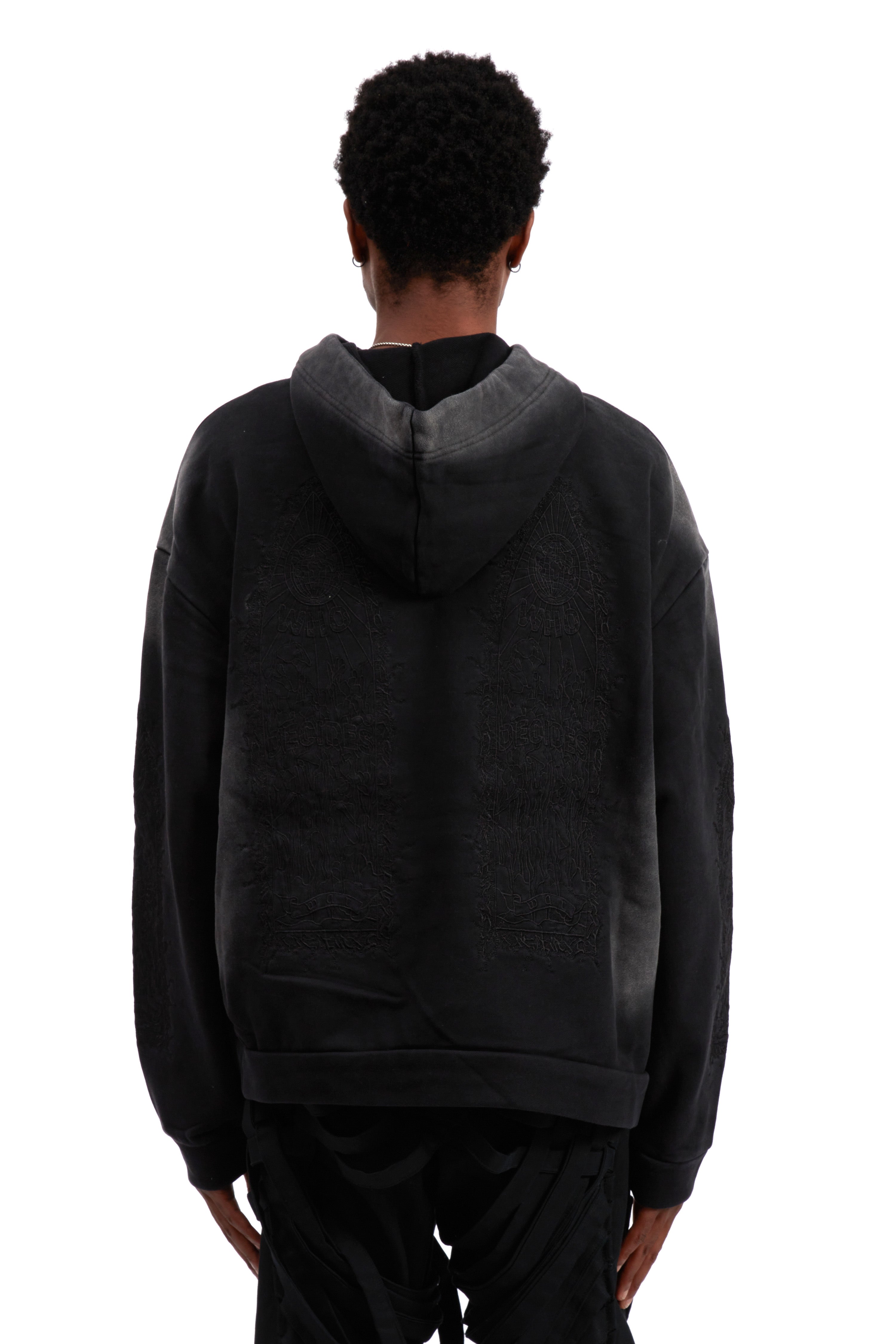 THORNED HOODED PULLOVER – WHO DECIDES WAR