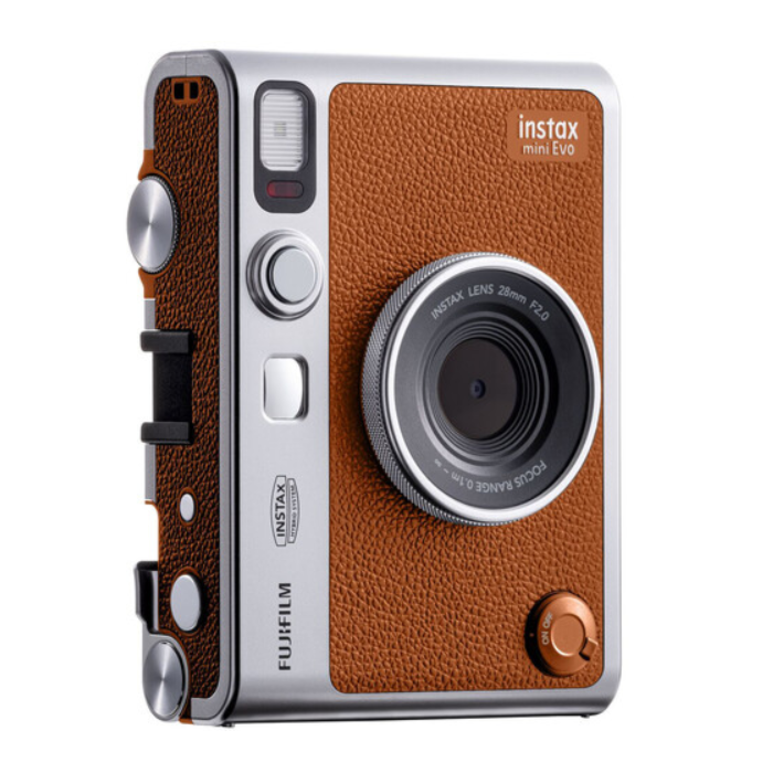 FUJIFILM INSTAX MINI EVO Hybrid Instant Film Camera - Brown