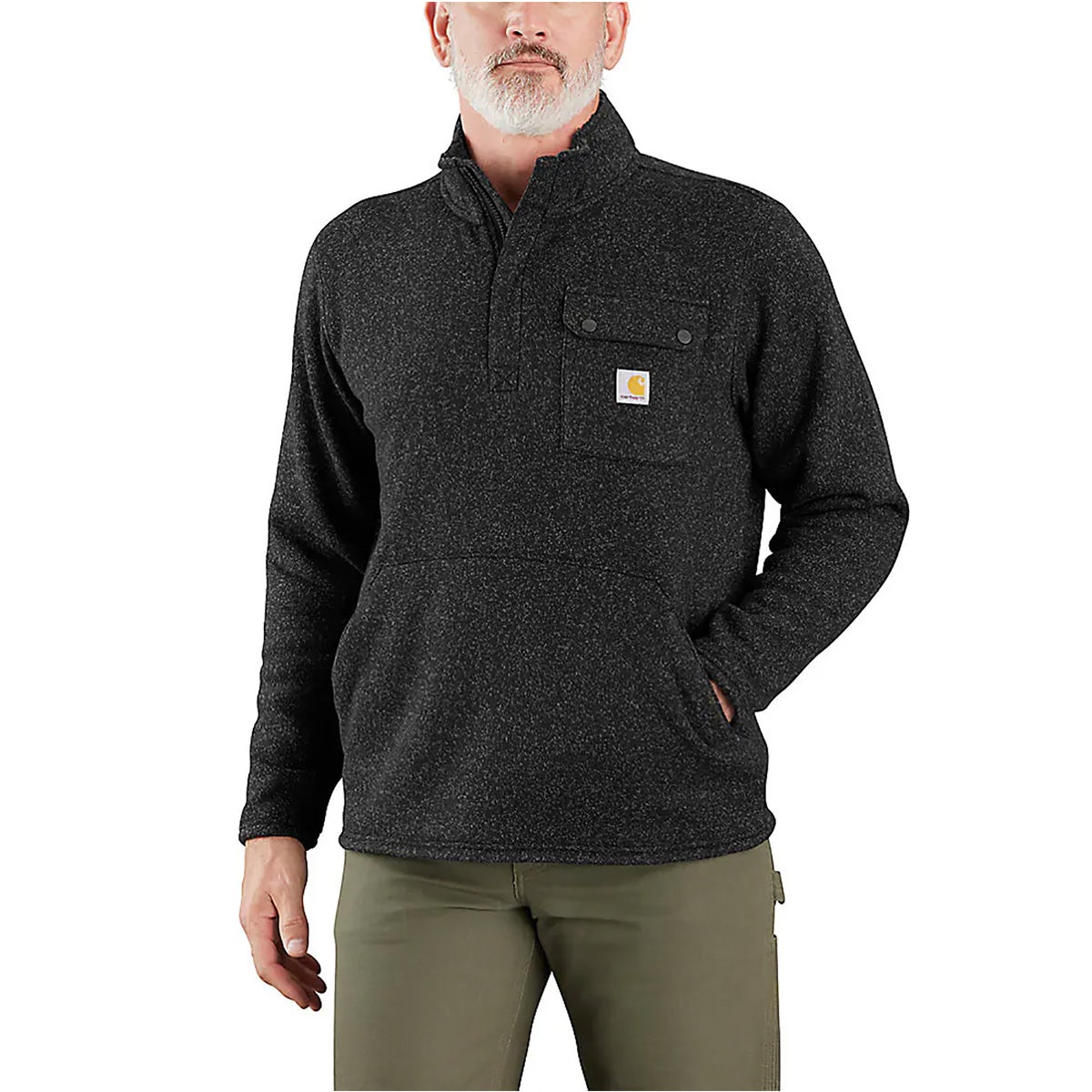 Carhartt Sweaters: Men's 106378 N04 Black Relaxed Fit Midweight