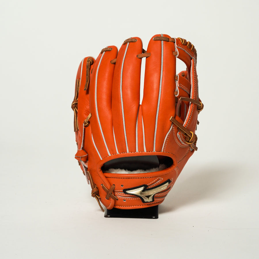 ミズノ】硬式グラブ/内野手用/送料無料/1AJGH22413/右投げ/オレンジ/52