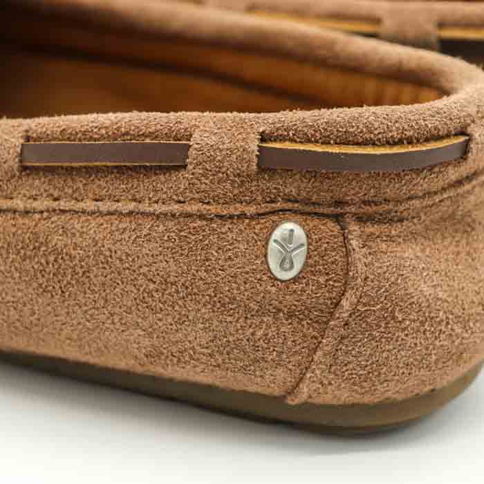 エミュオーストラリア モカシンシューズ リボン スエードレザー