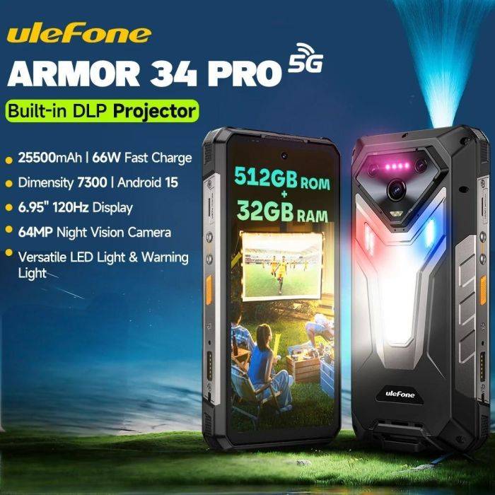 2025 New】Ulefone Armor 34 Pro 5G AI Rugged Phone Smartphone