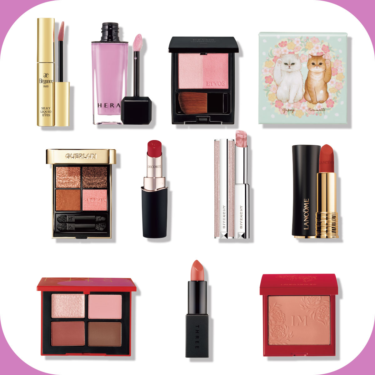 次はエトヴォス・ボビイブラウンなど コスメデコルテ・THREE・プラダ