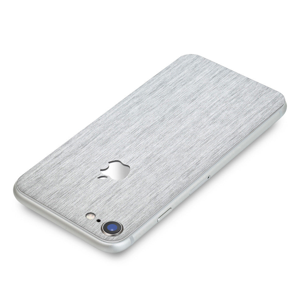 スキンシール iPhoneSE 第2世代 第3世代 シルバーブラッシュメタル