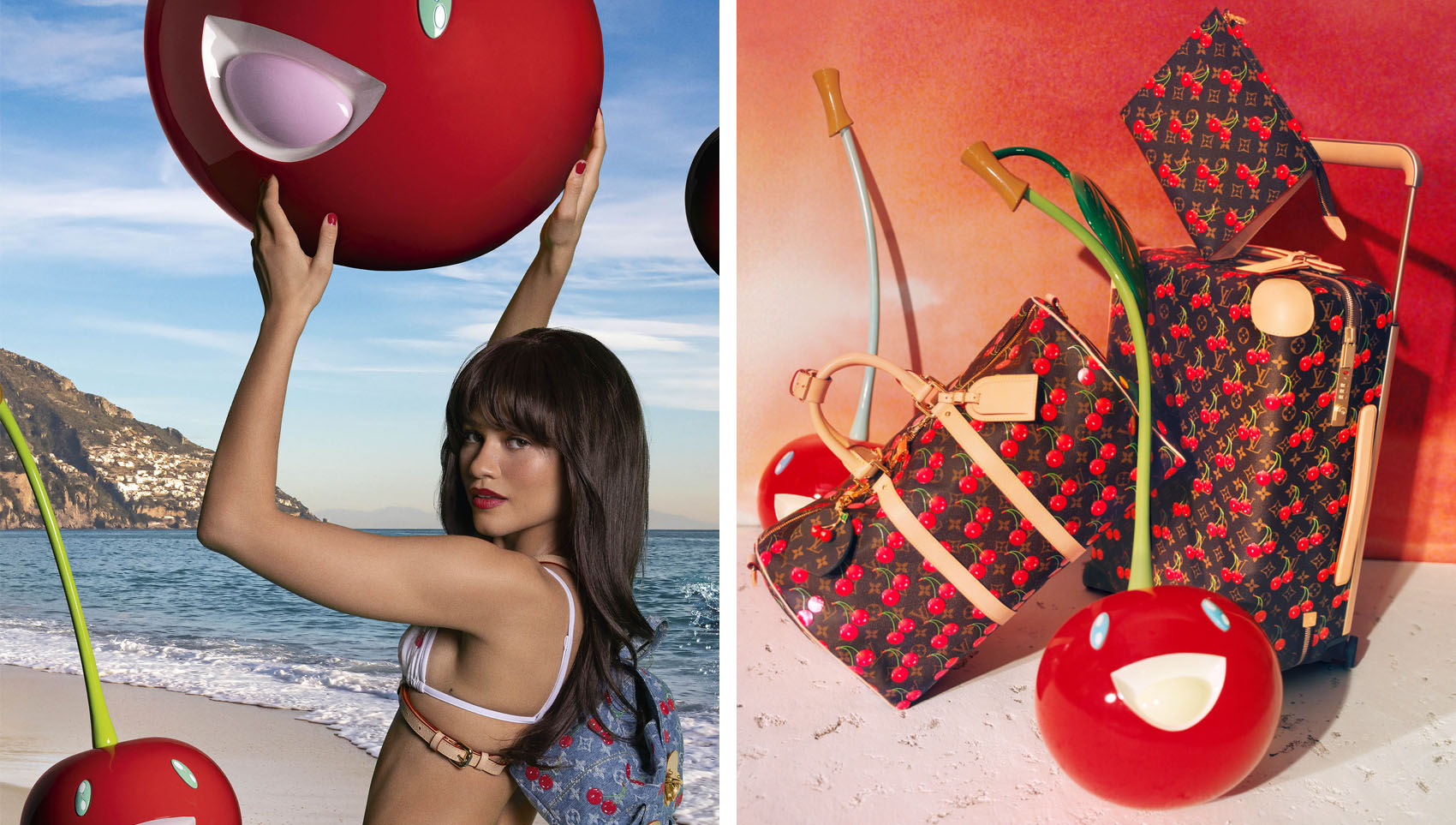 Louis Vuitton x Murakami Collaboration Cherry Collection With Zendaya