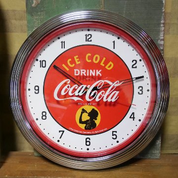 コカコーラ ネオンクロック インテリア ダイナー 掛け時計 アメリカン雑貨