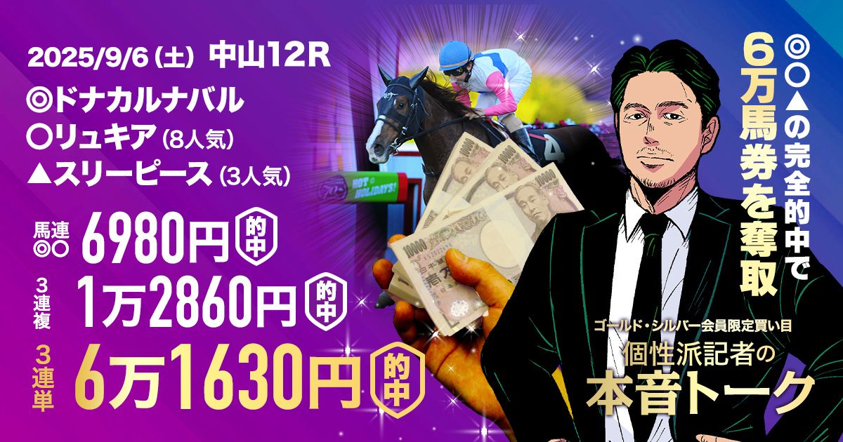 さぁ秋競馬開幕だ！】616.3倍、867.8倍含む万馬券的中ラッシュ