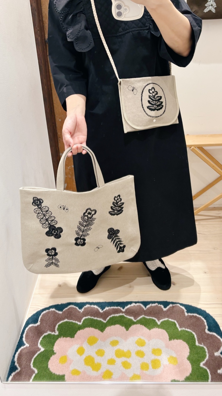 ミナペルホネン⚪︎ハンドメイド⚪︎ワッフルサンドbag ミナペルホネン