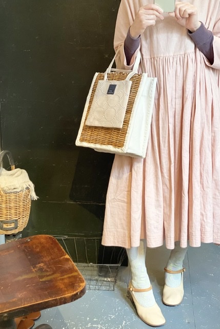 ebagos エバゴス 防水キャンバス・カゴ袋ハンド