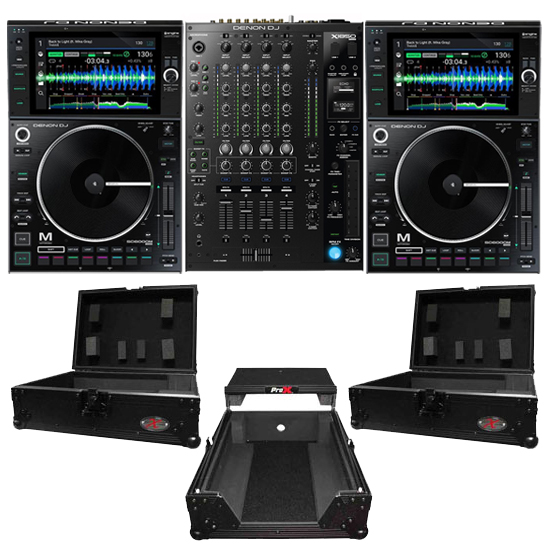 2) Denon DJ SC6000M Prime Media Players, X1850 Prime Mixer Pack