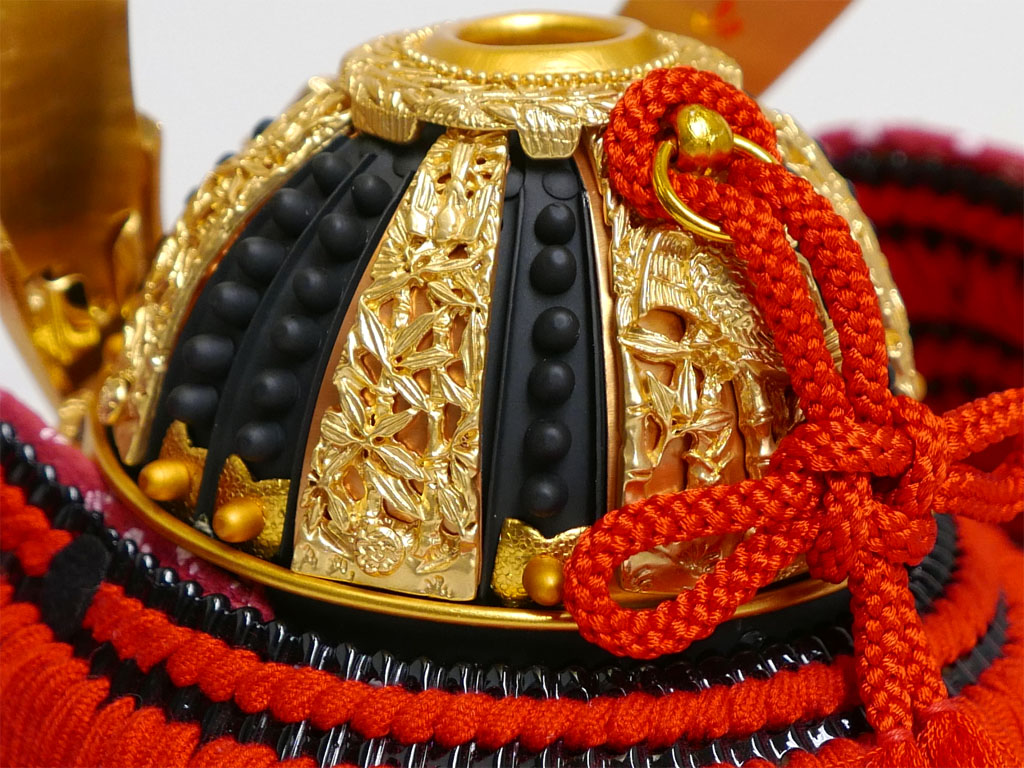 竹雀之兜10号二曲金屏風弓太刀兜飾りが安い 雄山作 国宝模写 五月人形