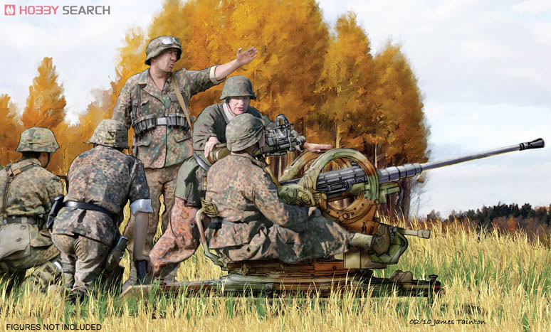 WW.II ドイツ軍 20mm 対空機関砲 Flak 38 後期型 (プラモデル