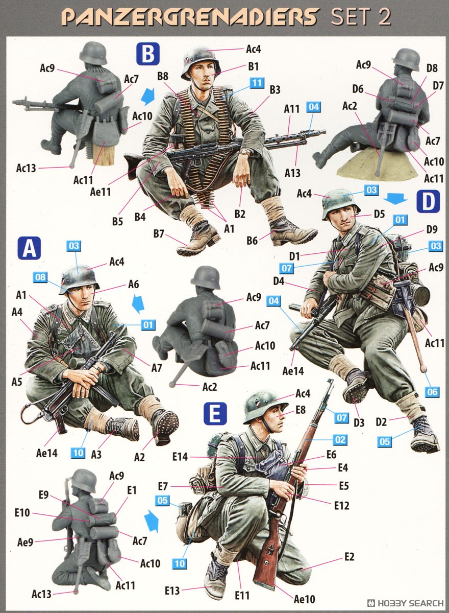 装甲擲弾兵セット2 (プラモデル) - ホビーサーチ ミリタリープラモ