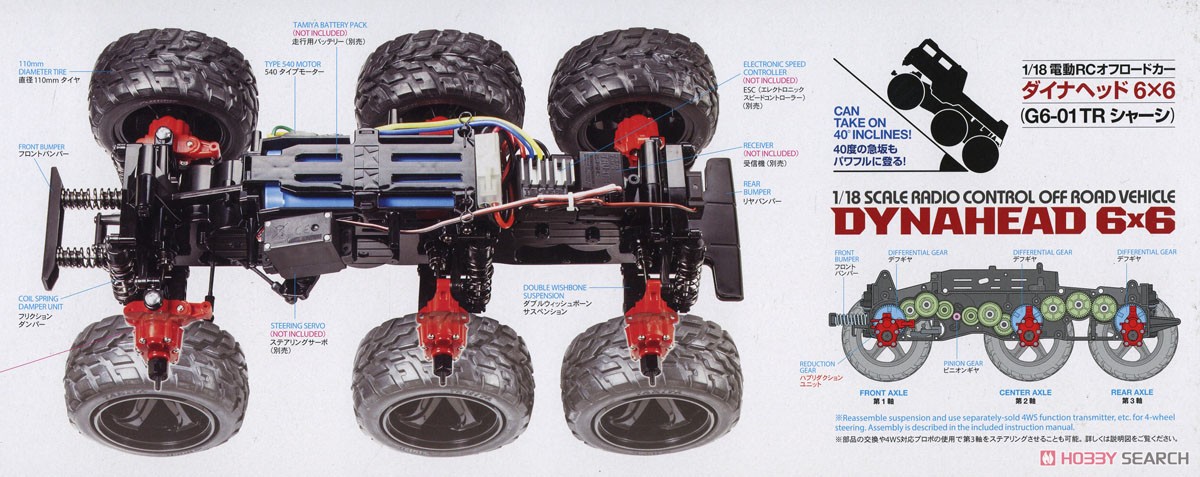 RC ダイナヘッド6×6 (G6-01TRシャーシ) (ラジコン) - ホビーサーチ