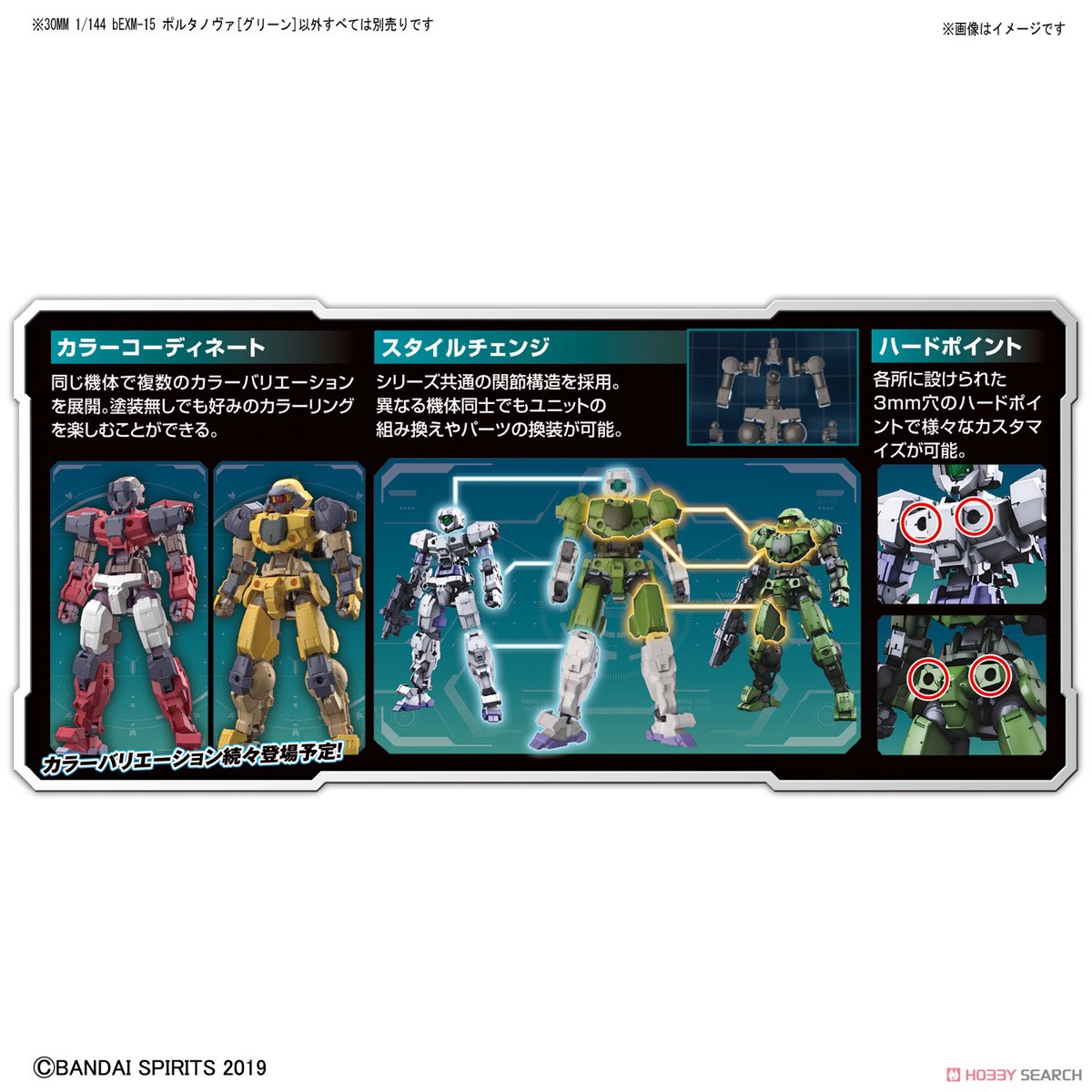 30MM bEXM-15 ポルタノヴァ[グリーン] (プラモデル) - ホビーサーチ