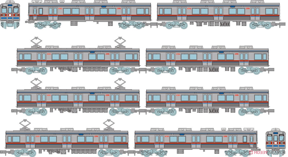☆特価品 鉄道コレクション 京成電鉄 3600形 3638編成 8両セットA (8両