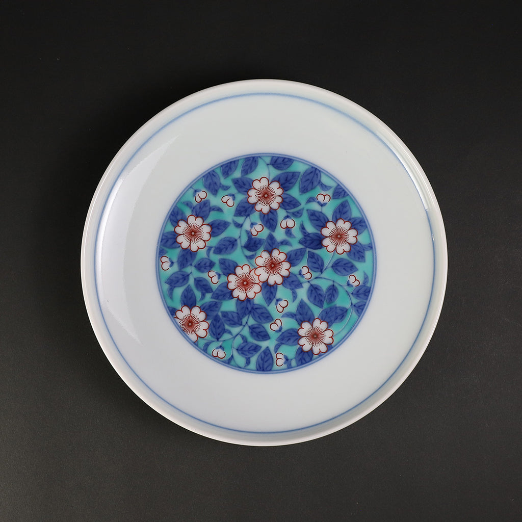 色鍋島桃絵松右衛門の作品です写真17枚です 色鍋島桃絵松右衛門の