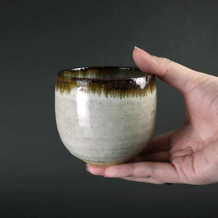 中里太郎右衛門窯 唐津猪口（大・斑皮鯨） – ギャラリー一番館