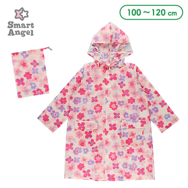 レインコートプリント（花柄・ピンク） | 西松屋オンラインストア
