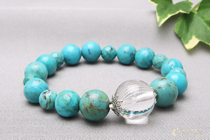 天然石ブレスレット ターコイズ・大玉メイン ｜ 天然石通販の4976堂