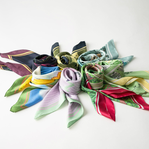 MOTHER」シリーズの“マップ”がデザインされたシルクスカーフが登場