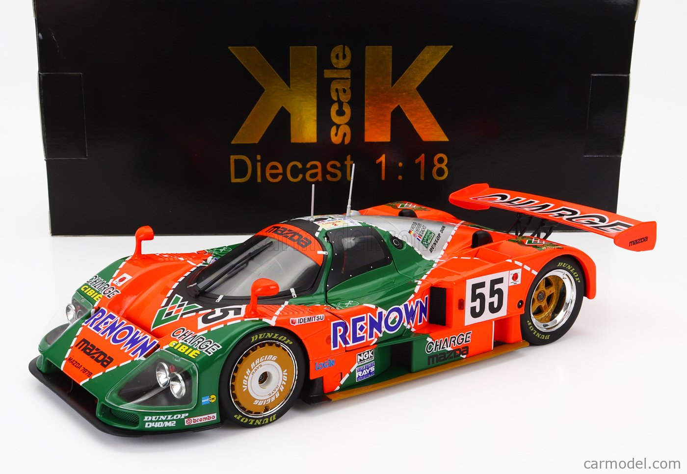 PRE-ORD3R KK Scale 1/18 1991 Mazda 787B #55 Winner Le Mans, orange
