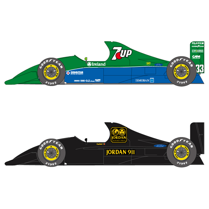 SHUNKO 1/20 ジョーダン J191 1991前期/テストカー デカール タミヤ