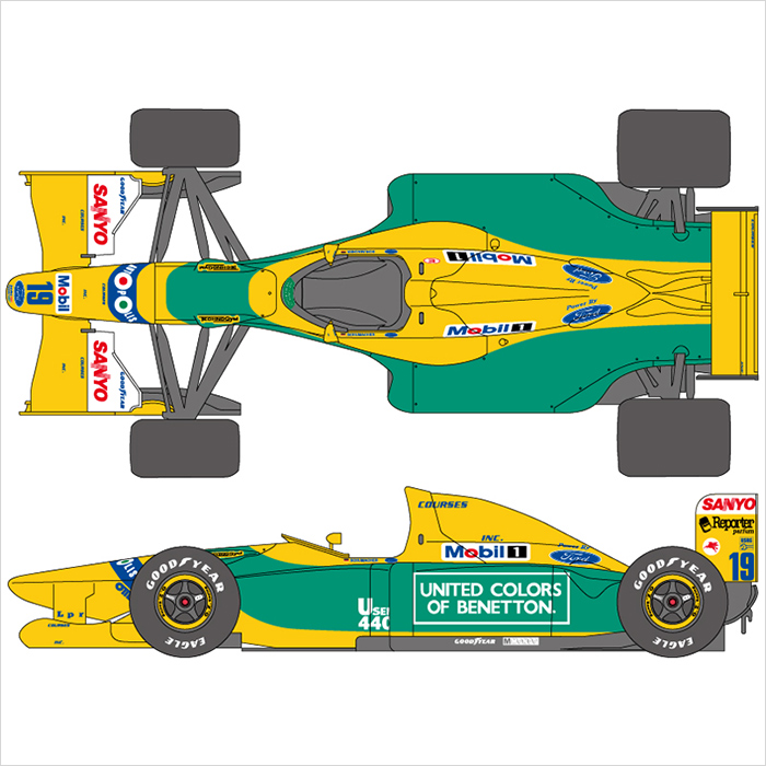 SHUNKO 1/20 ベネトン B192 オプションデカール タミヤ対応 | クアトロ