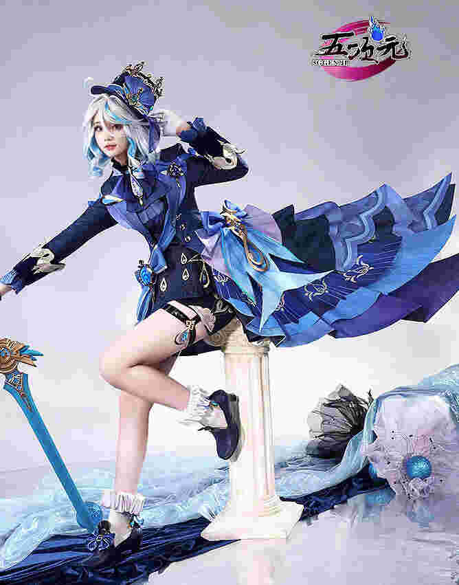 三分妄想 原神 コスプレ フリーナ 水神 靴