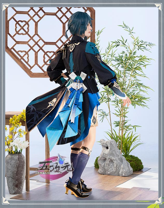 猫屋小舗 原神 コスプレ 行秋 竹身雨化 海灯祭 スキン 衣装