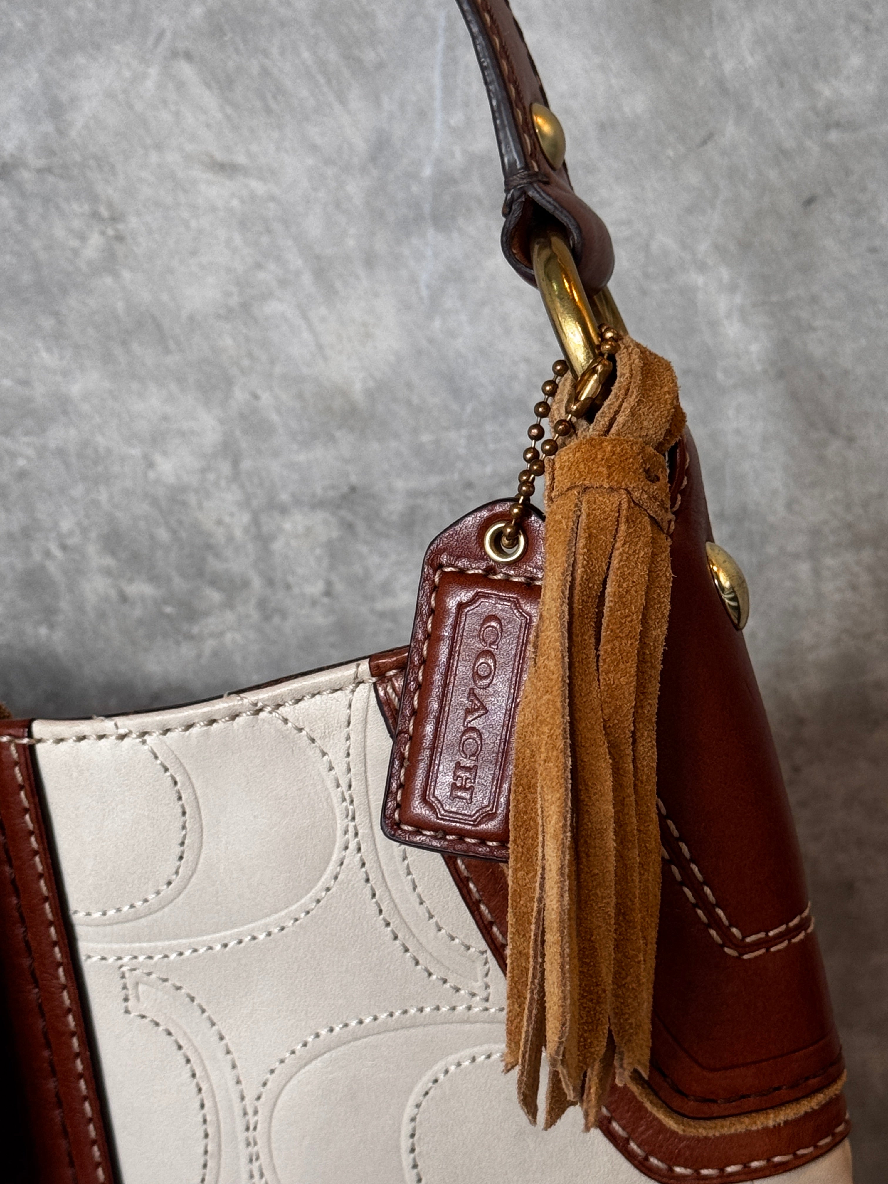 VINTAGE COACH HOBO LEATHER SHOULDER BAG – 777ST.