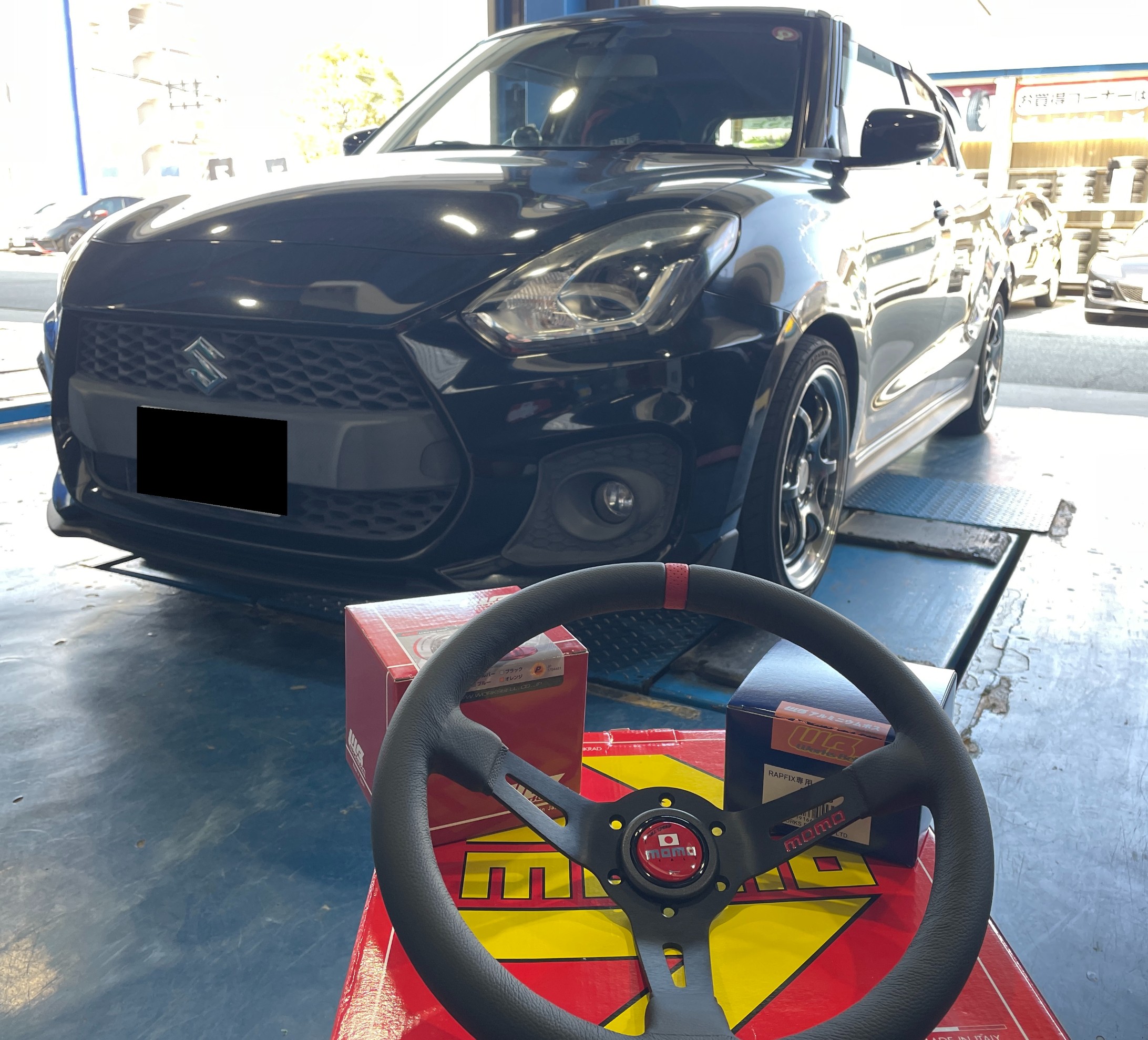 ☆スイフトスポーツ ZC33S ステアリング交換【MOMO RAPFIXⅡ SRDkit