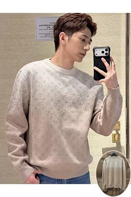 ルイヴィトンコピー グラデーションモノグラムラウンドネックニット