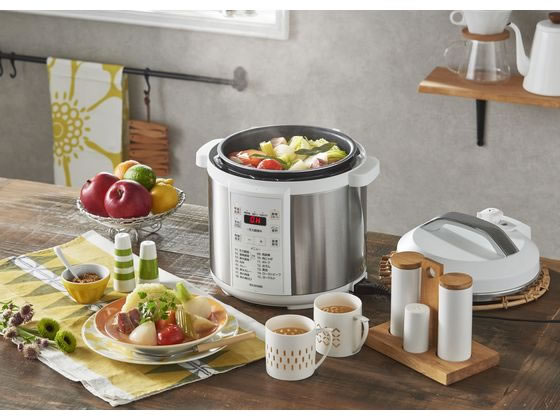 アイリスオーヤマ 電気圧力鍋 6.0L ホワイト PC-EMA6-Wが17,124円 通販