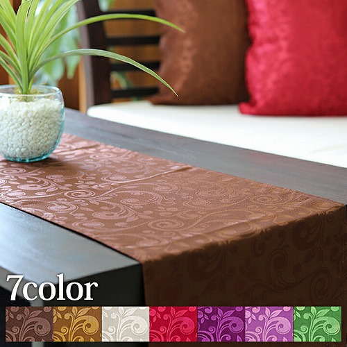 アジアン＆バリ風】テーブルランナー(ジャガード織り)(7カラー)通販