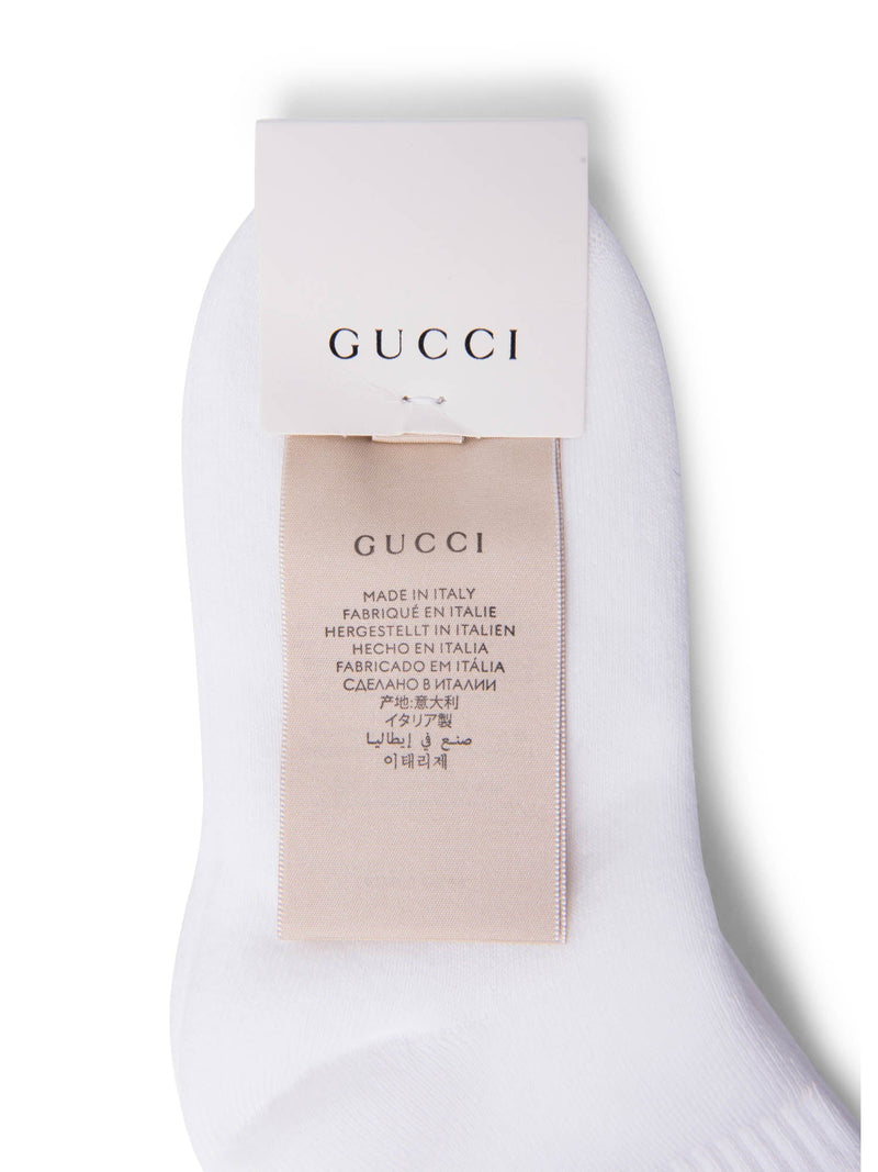 Gucci GG Logo Cotton Knit Socks White