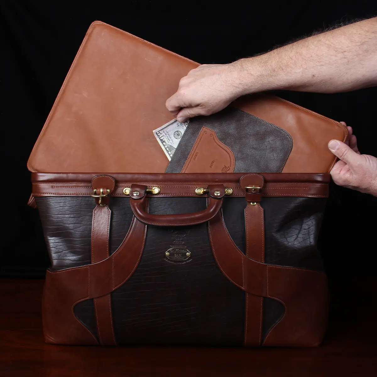 Buffalo Leather Duffle, No. 5 Grip Travel Bag | Col. Littleton