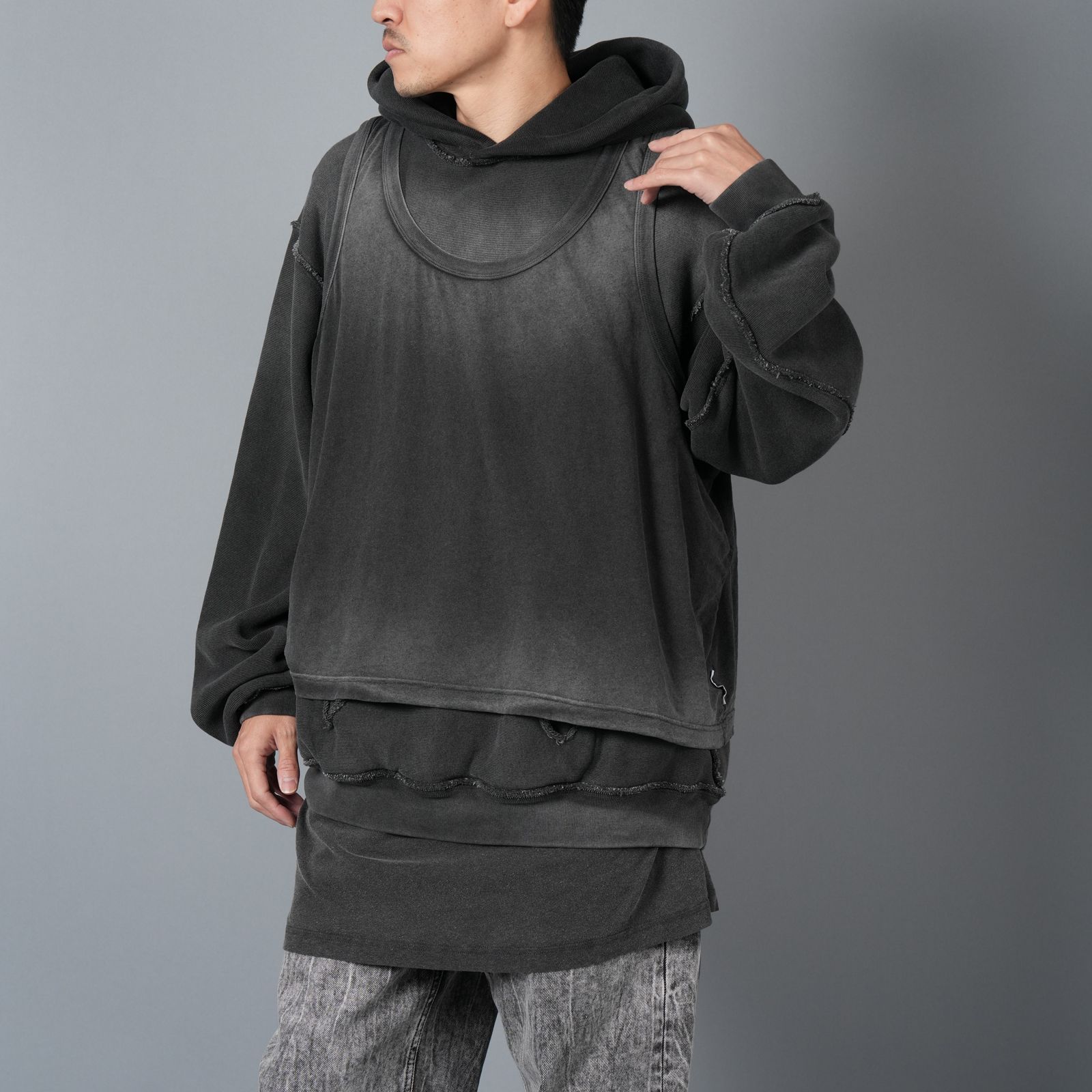 alexander wang - OVERSIZED UNISEX TRIPLE LAYER HOODIE / コットン