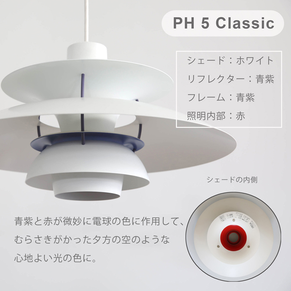 Louis Poulsen（ルイスポールセン）PH 5 ホワイト3種 ペンダントライト
