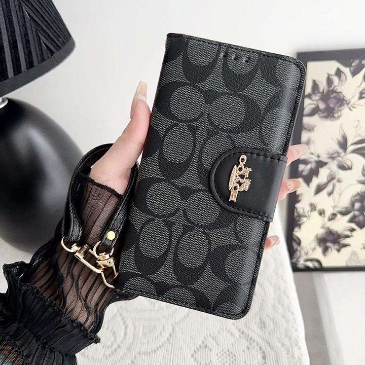 コーチ アイフォーン16/16promaxケース 手帳型 メンズ 人気 ブランド