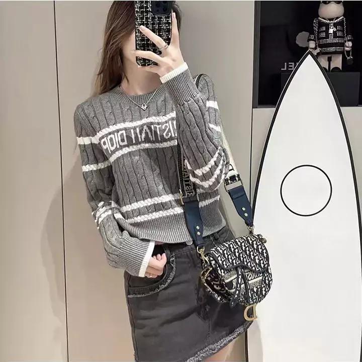 ディオール 長袖 セーター レディース DIOR ウール カシミヤ ニット