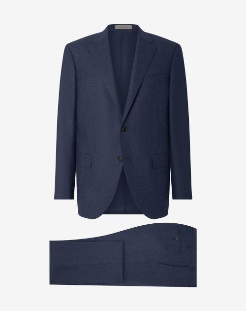 Men's navy blue pin striped wool suit | Corneliani
