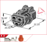 7222-6234-40 - Yazaki | 58X-3P - Corsa Technic | 3-Way Kit