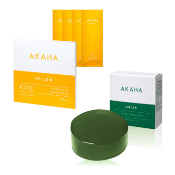 スパークリングセラムパック&ゼリーセラムソープGREENセット / AKAHA