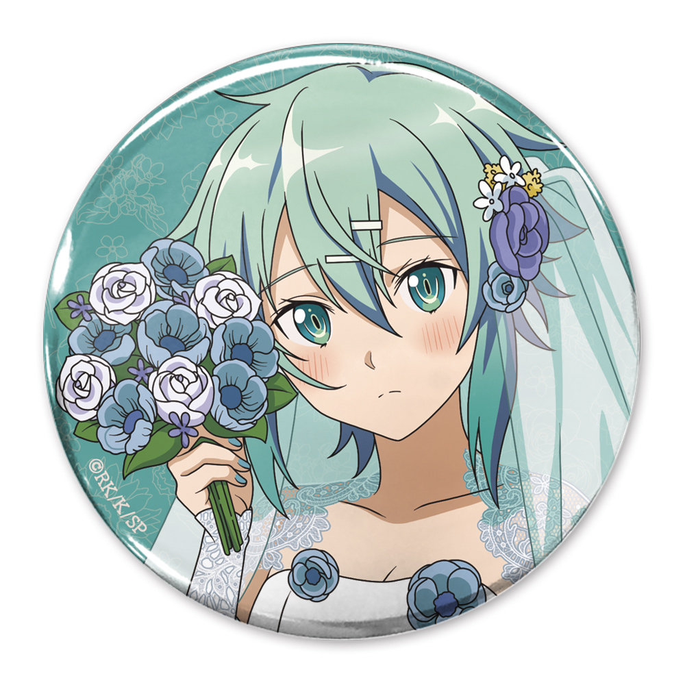描き下ろし シノン 65mm缶バッジ ウェディングドレスVer. [ソード