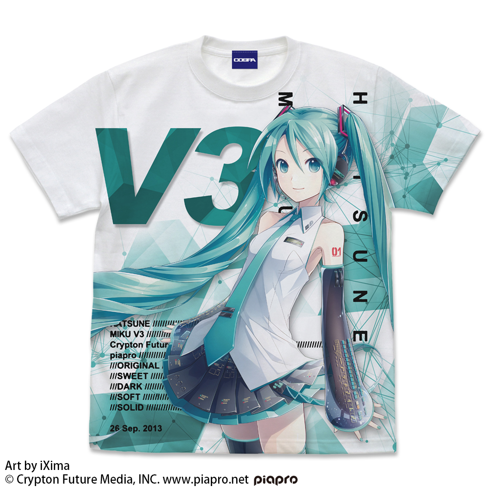 初音ミク V3 フルグラフィックTシャツ Ver.3.0 [初音ミク V3] | 公式