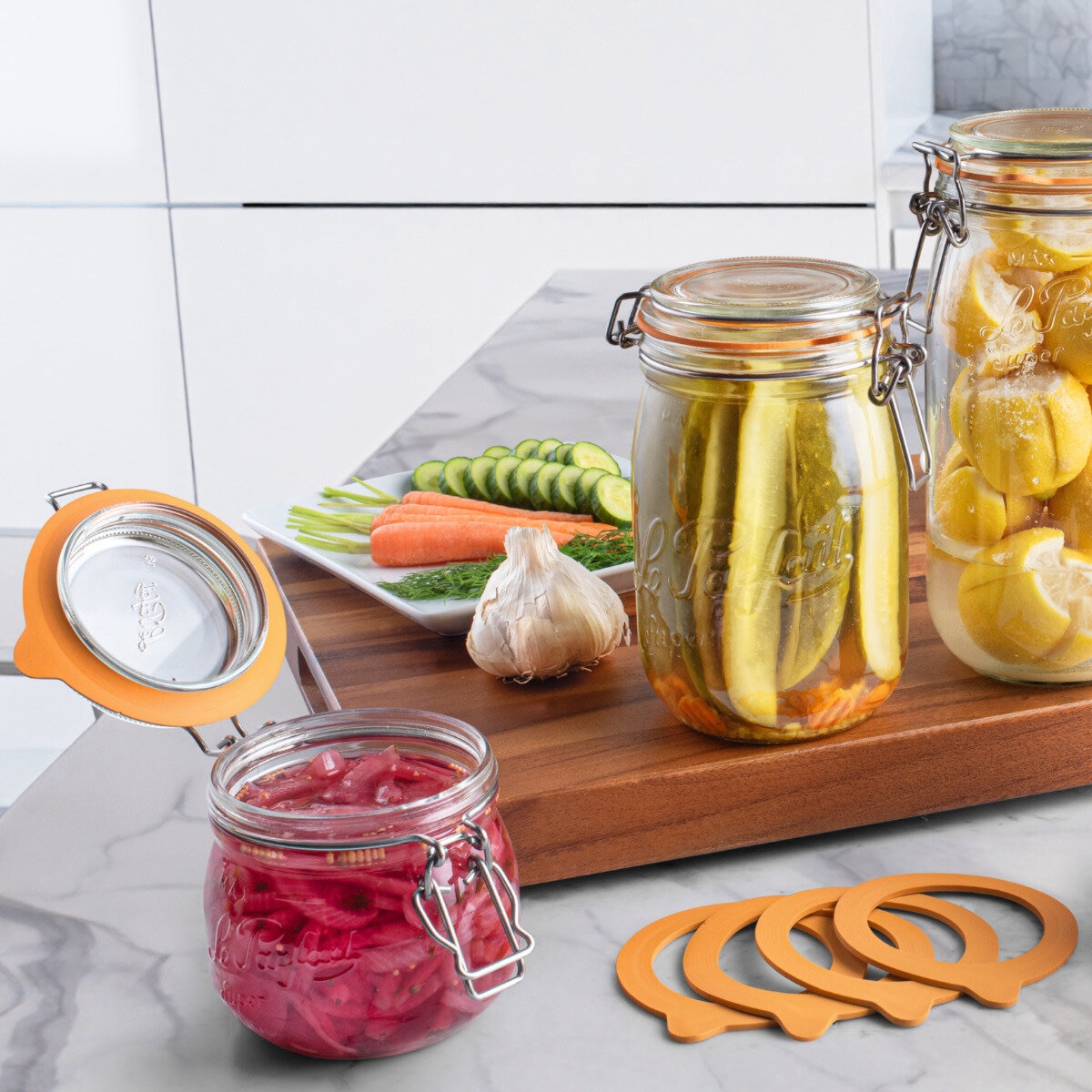 ル・パルフェ スーパージャー ガラス食品保存容器 4点セット | Costco