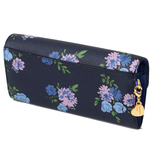 COACH】コーチ コーティングキャンパス スムースレザー ピオニー 花柄