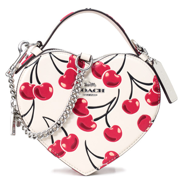 COACH】コーチ バッグ さくらんぼ ハート チェリー レザー ダブル