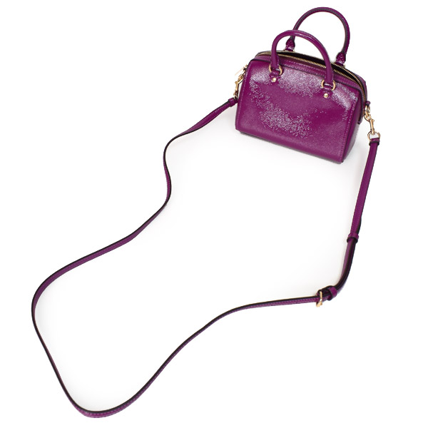 COACH】コーチ レザー ミニ ローワン パテント サッチェル クロス